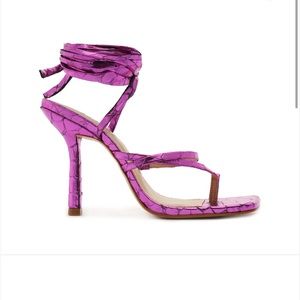 Schutz metallic sandals. Never worn